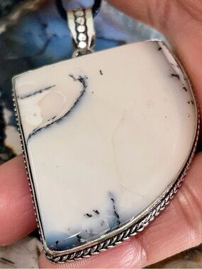 Mother Earth Dendritic Agate Crystal Pendant 2 1/2”
